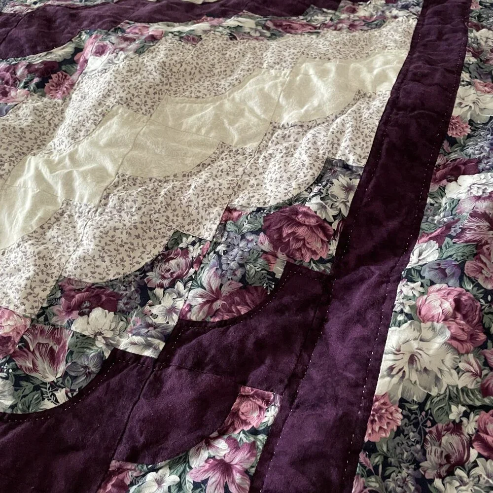 Heirloom Hand Stitched Amish Quilt, Stunning Vintage Heritage, Antique XL King - Picture 13 of 16